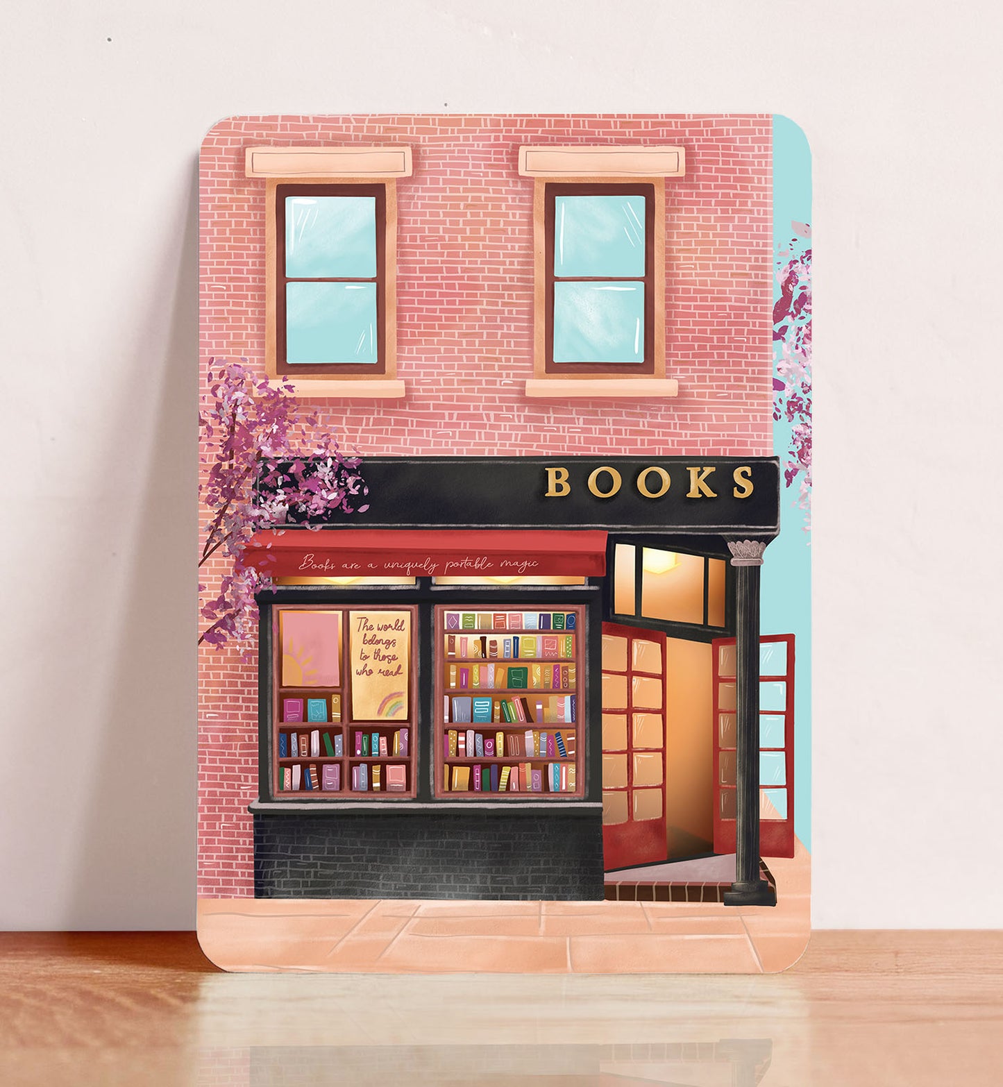 Kaart New York Bookstore boeken winkel USA reizen plaatsen wereld ansichtkaart