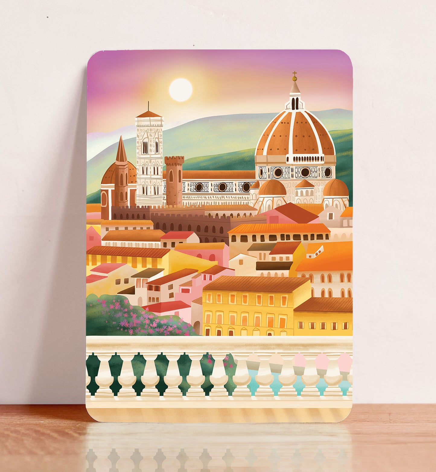 Kaart Florence Italie Toscane reizen plaatsen wereld ansichtkaart