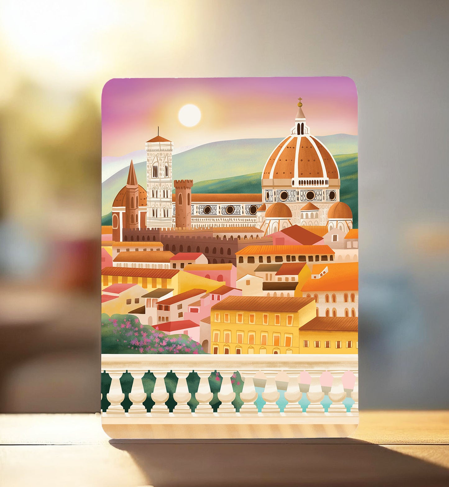 Kaart Florence Italie Toscane reizen plaatsen wereld ansichtkaart