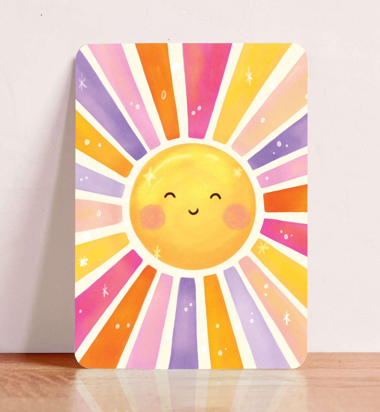Kaart vrolijke zonneschijn verjaardag zomaar lief zomer ansichtkaart