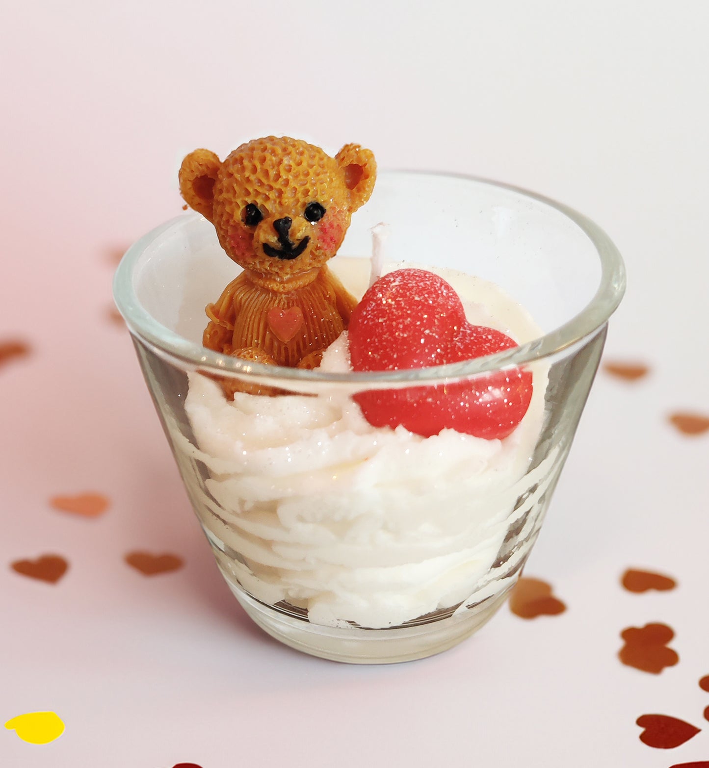 Dessert Kaars Schattige Beer met Hart Liefde Valentijn