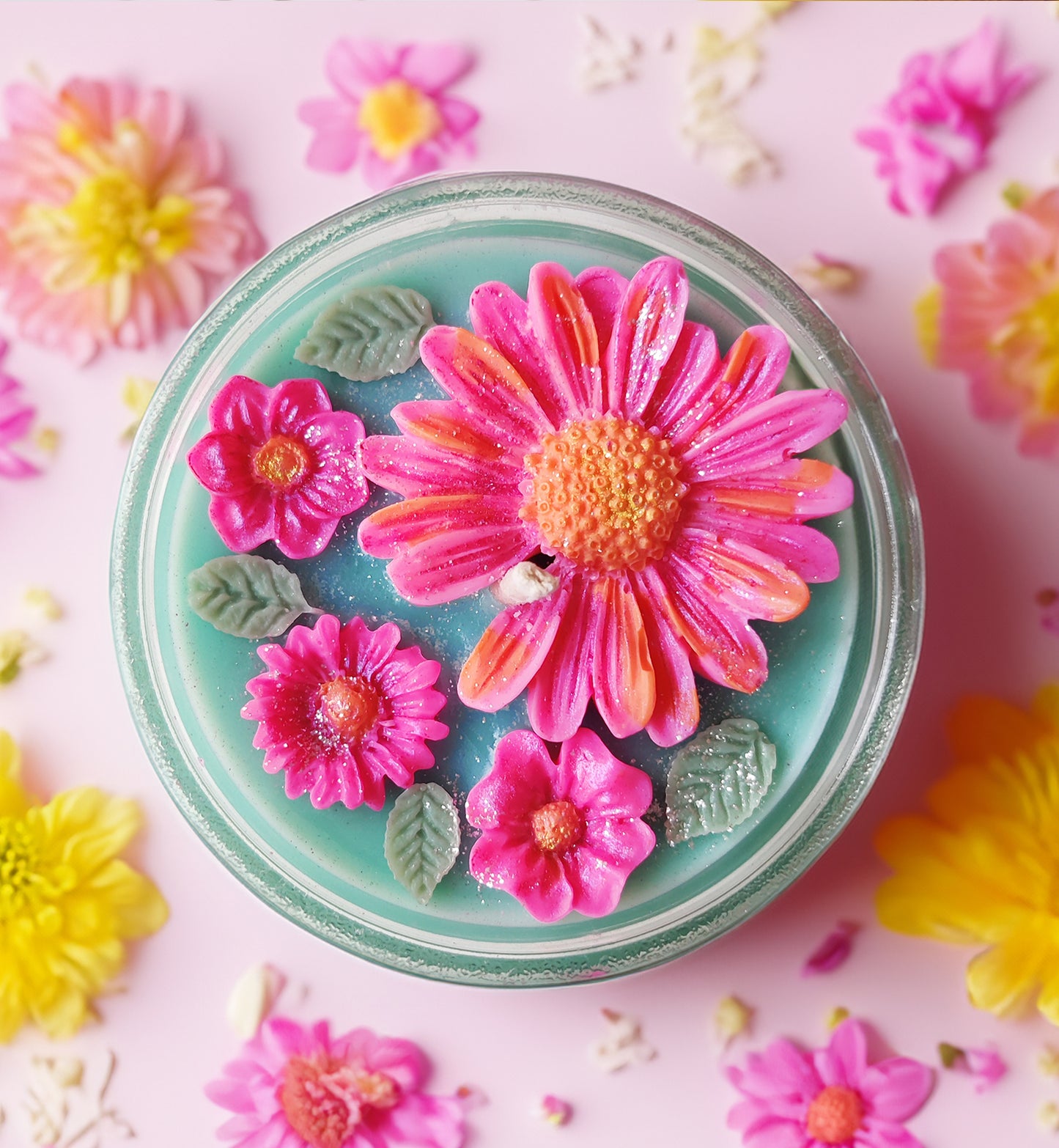 Geurkaars Madelief Gerbera Daisy Lente Zomer Bloem Kaarsen Decoratie