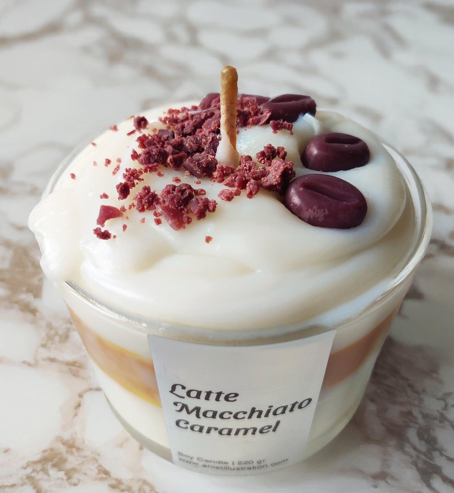 Geurkaars Latte Macchiato Caramel Koffie Dessert Kaarsen Decoratie