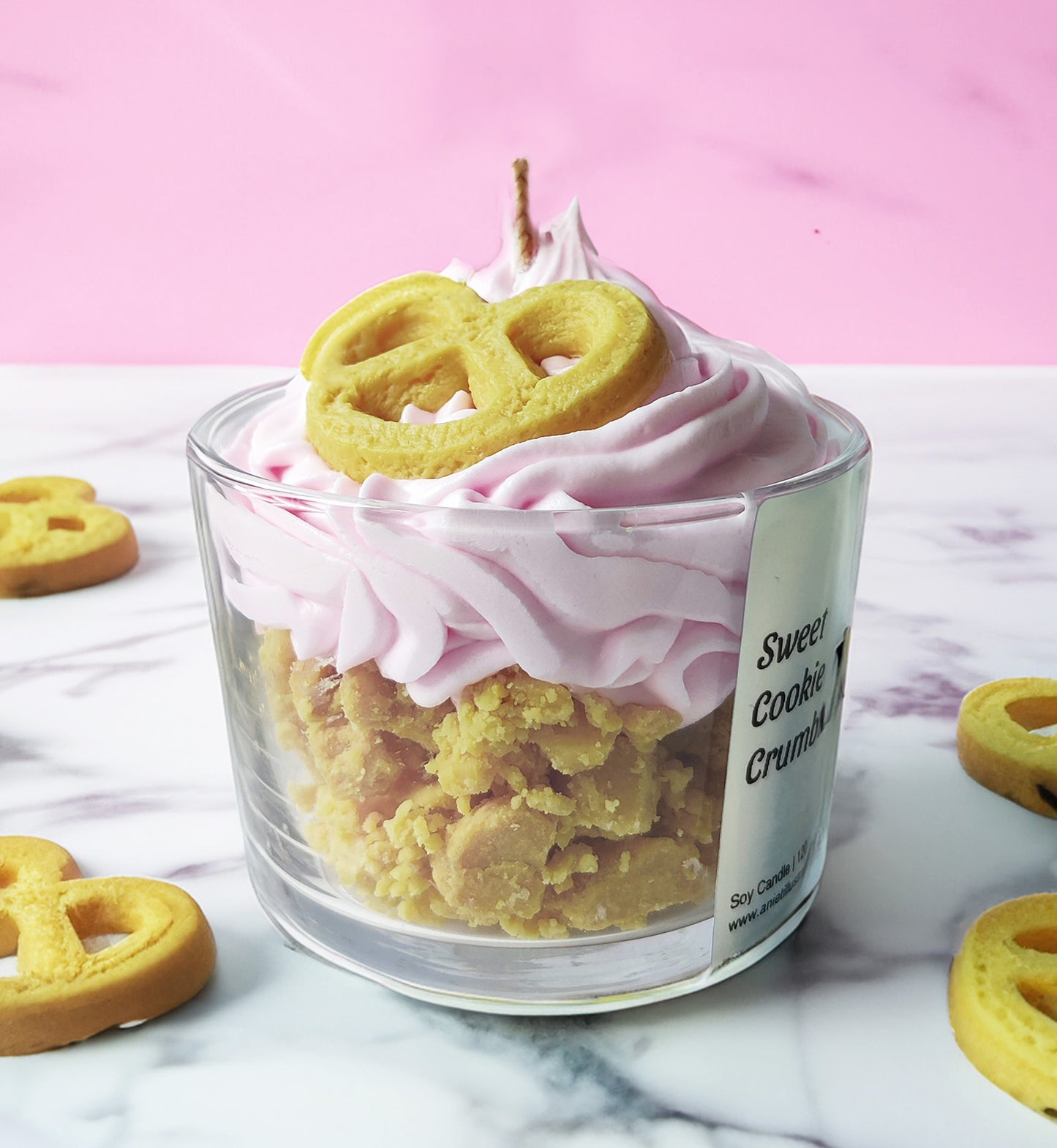 Geurkaars Sweet Cookie Crumble Koekjes Vanille Dessert Kaarsen Decoratie