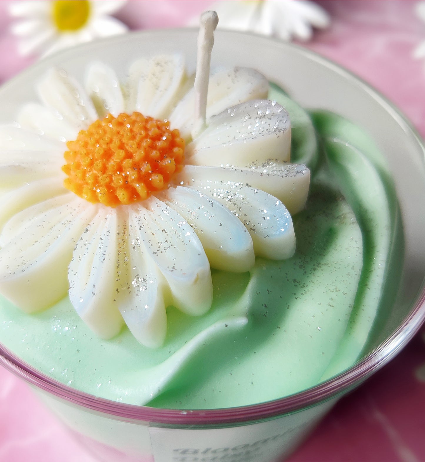 Geurkaars Blooming Daisy Flower Madelief Bloem Zomer Lente Dessert Kaarsen Decoratie