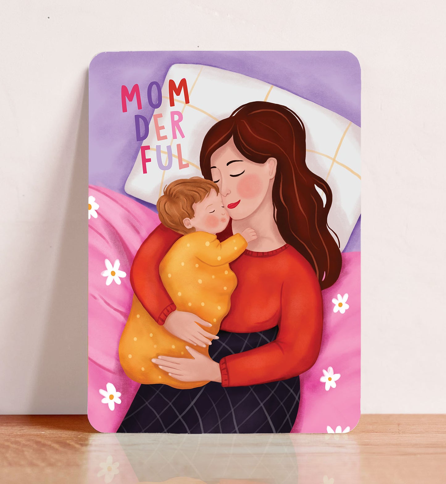 Kaart moederdag liefde nieuwe baby lief momderful moeder ansichtkaart