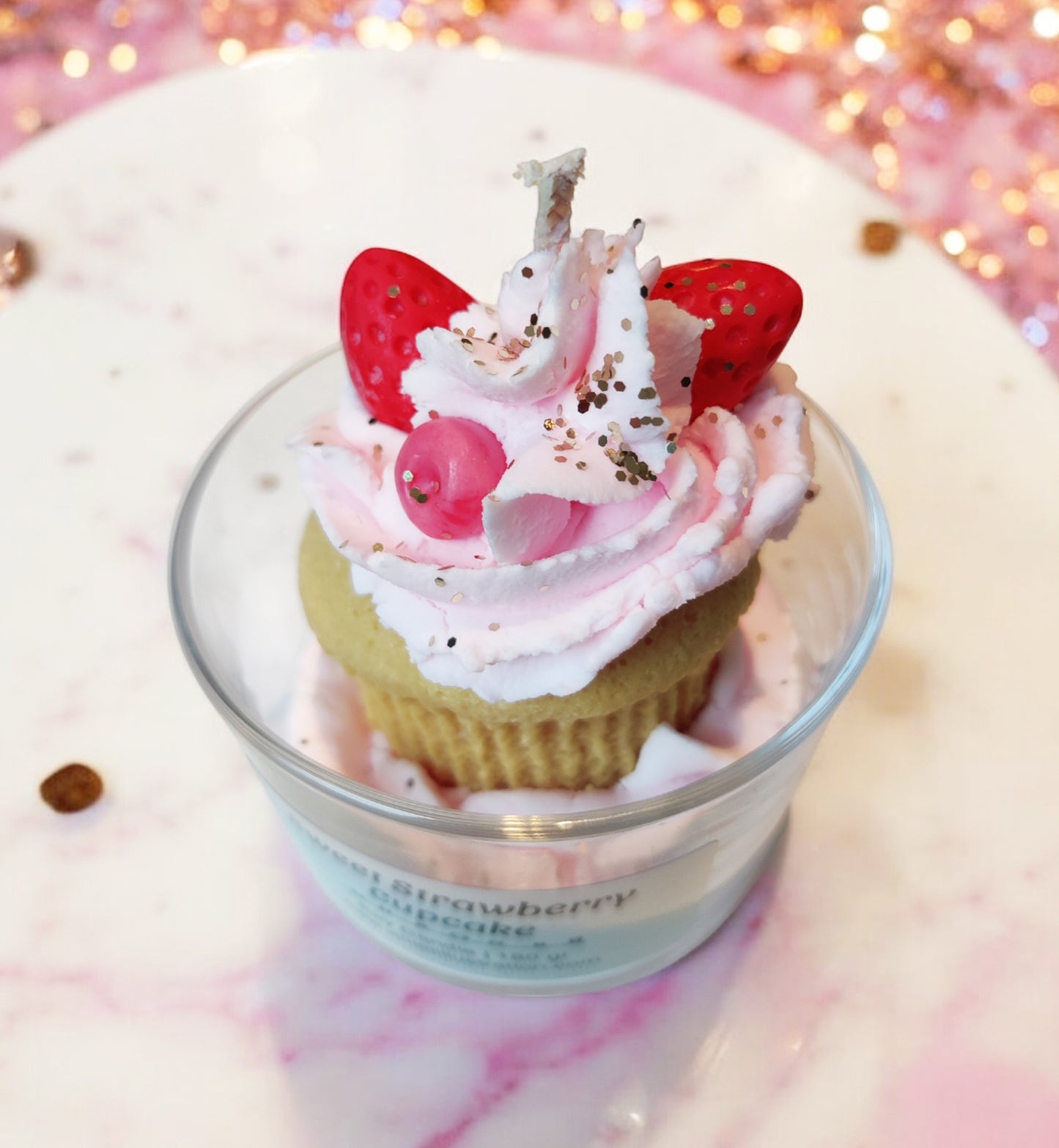 Geurkaars Sweet Strawberry Cupcake Dessert Kaars