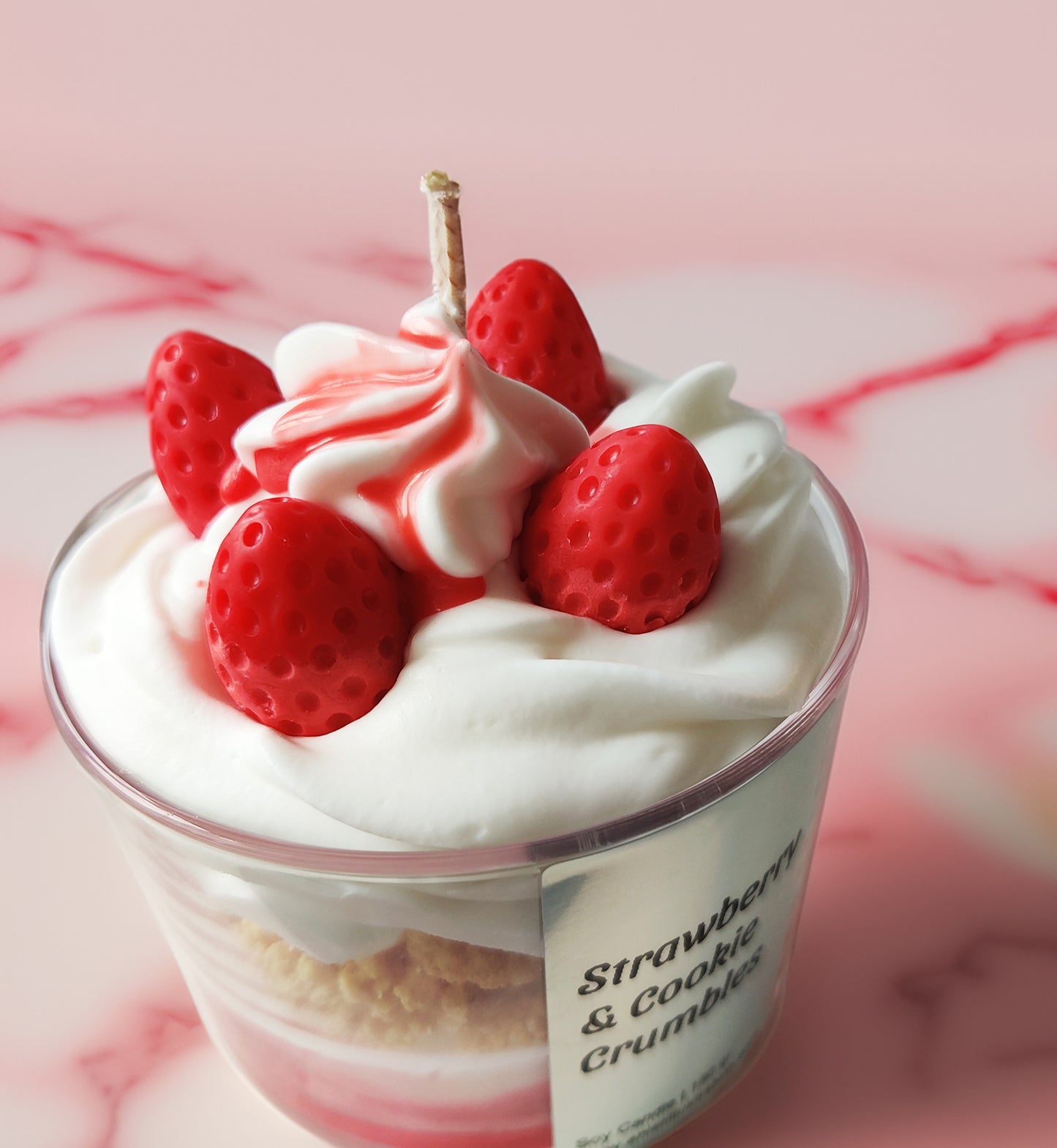 Geurkaars Strawberry & Cookie Crumbles Dessert Kaars