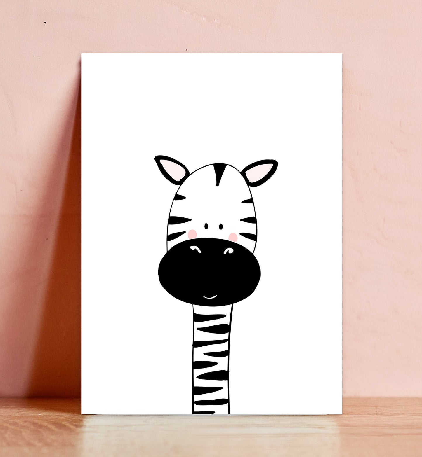 Kaart Schattige Zebra Kinderkamer Baby Wenskaart