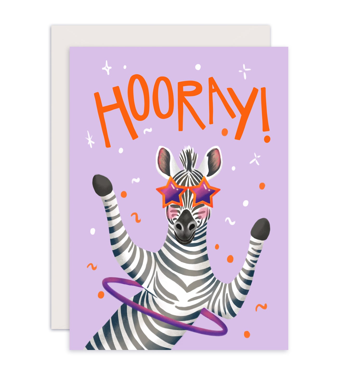 Kaart verjaardag felicitatie vrolijk dansende zebra