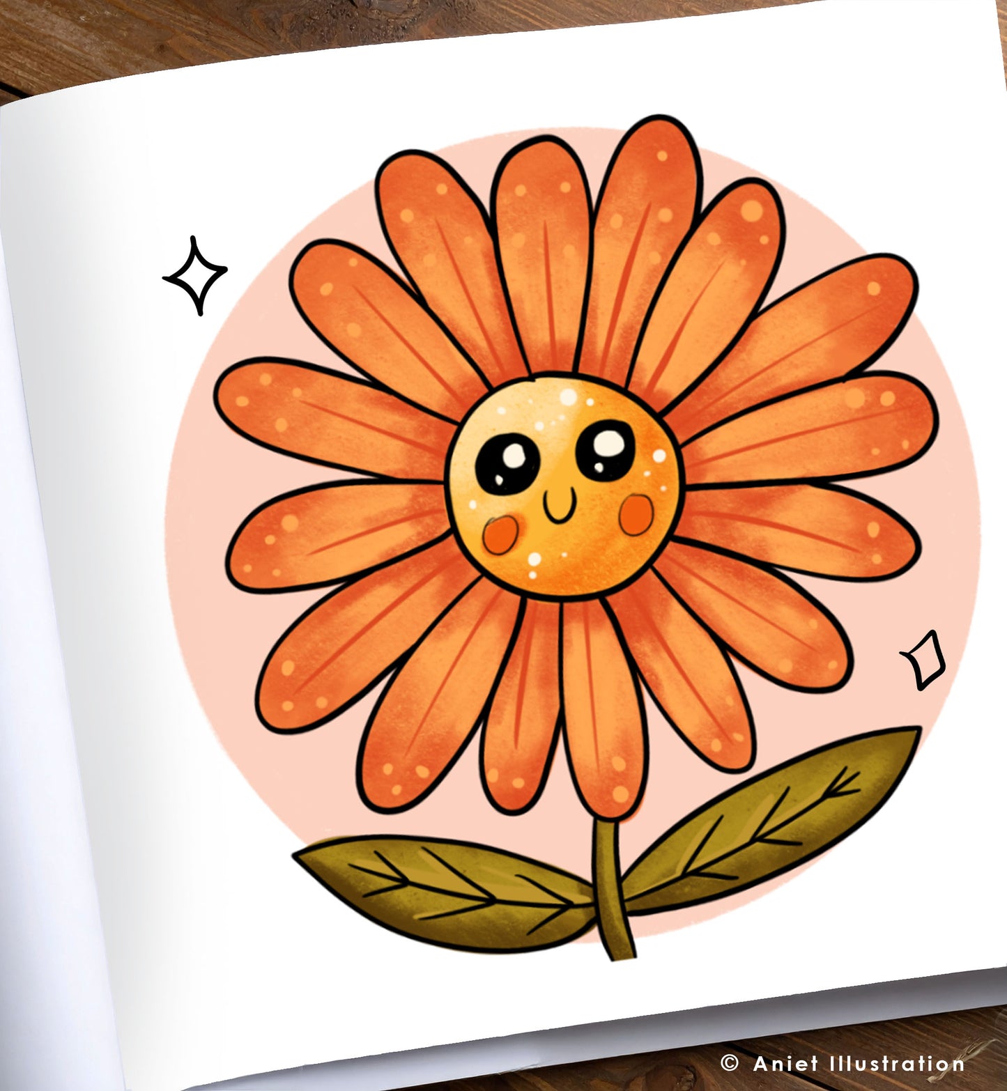 Kleurboek Joyful Moments Simpel Relaxing Schattig Dieren Kawaii