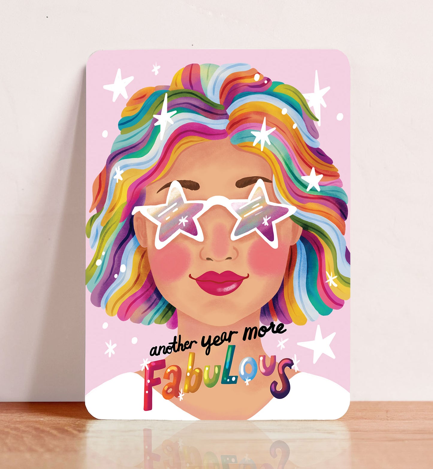 COMING SOON - Kaart felicitatie verjaardag vrolijk vrouw fabulous ansichtkaart