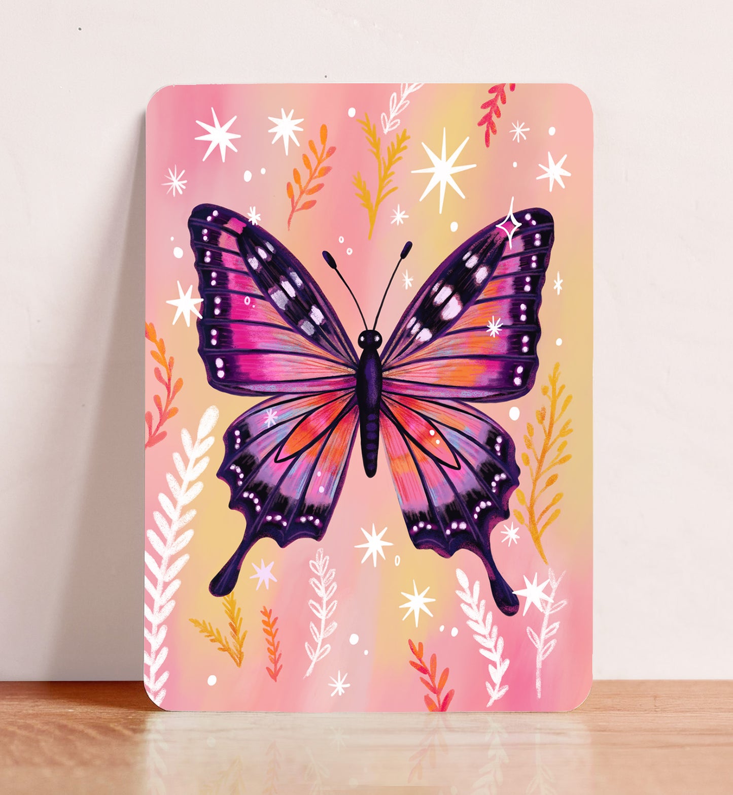 Kaart vlinder verjaardag zomaar dieren natuur ansichtkaart