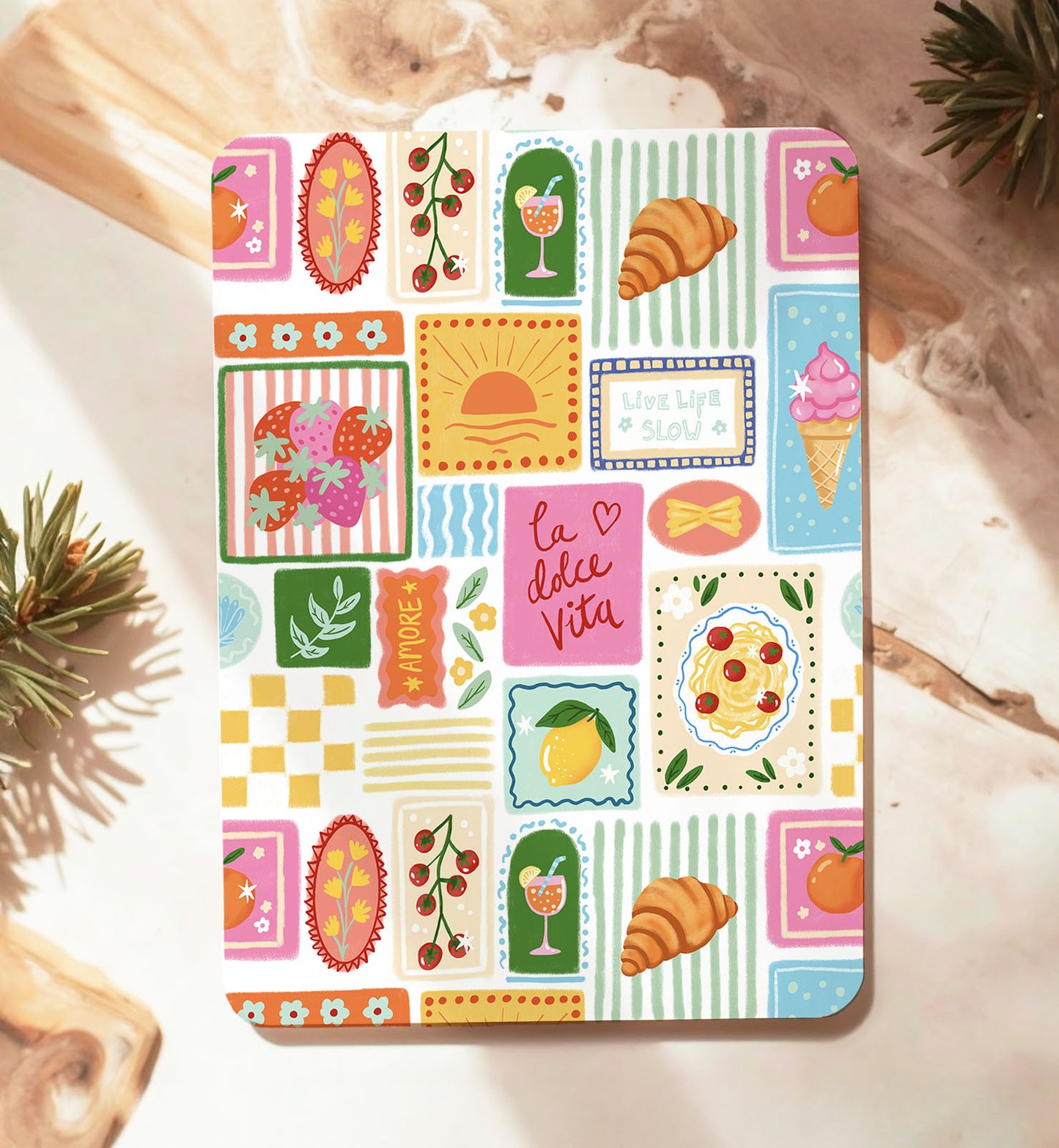 Kaart La Dolce Vita Frankrijk Italie reizen verjaardag zomaar ansichtkaart